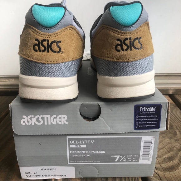 Mens Asics Gel-Lyte V - Grey/Teal/Wheat Size 7.5 - Picture 9 of 9